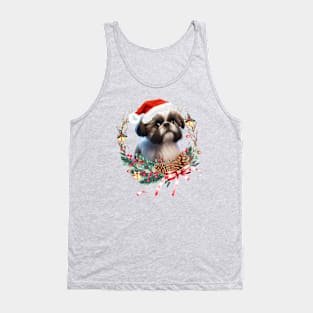 Christmas Dog Shih Tzu Tank Top